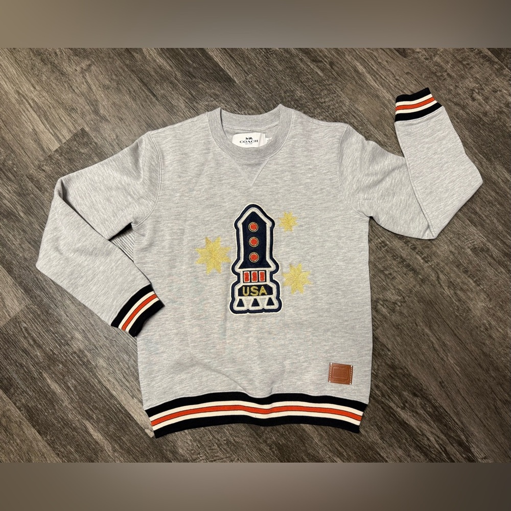 New COACH Space SHUTTLE Retro ROCKET Sweatshirt